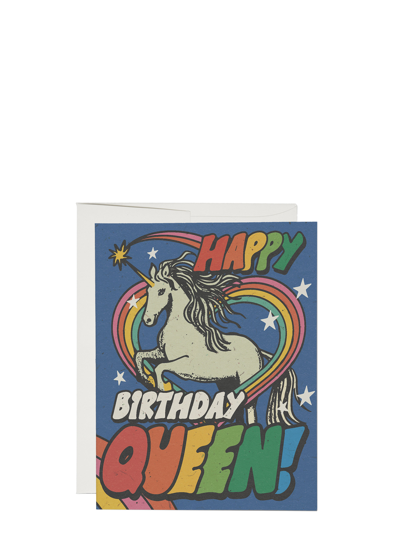 Unicorn queen, birthday card