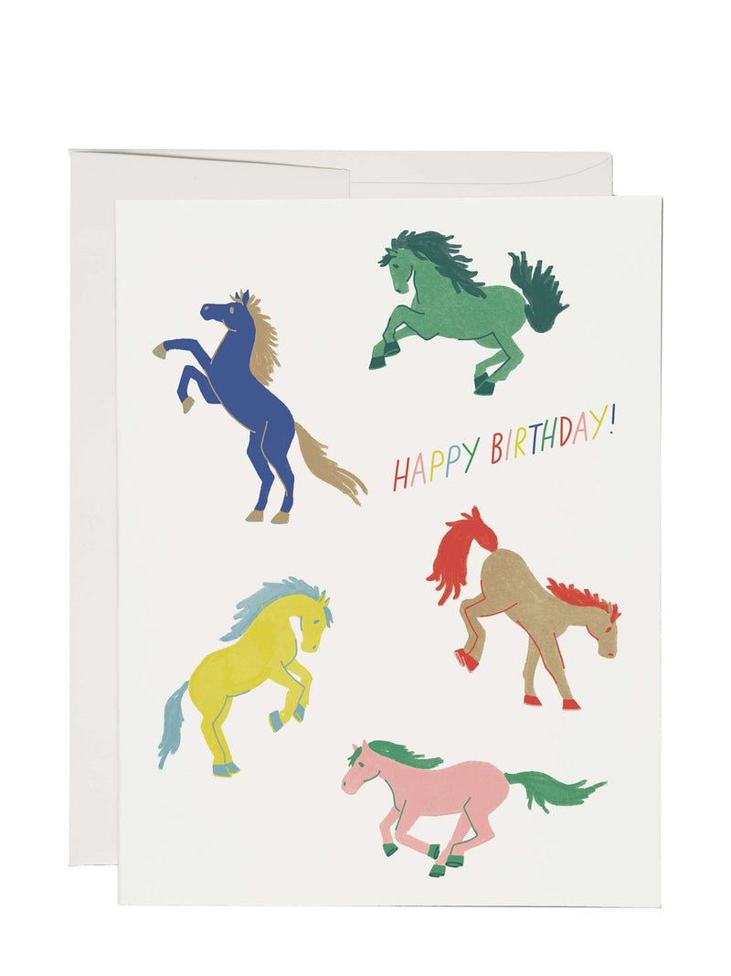Wild horses, birthday card
