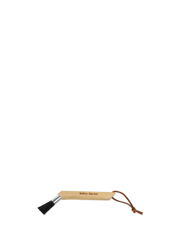 Espresso brush with curved handle