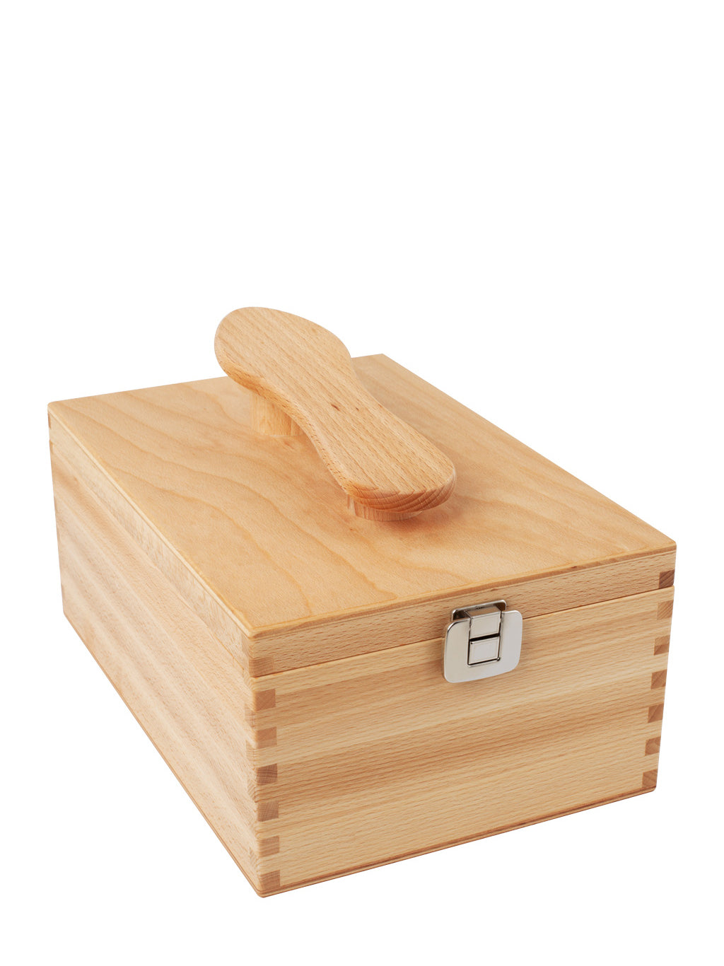 Shoe cleaning box with folding lid