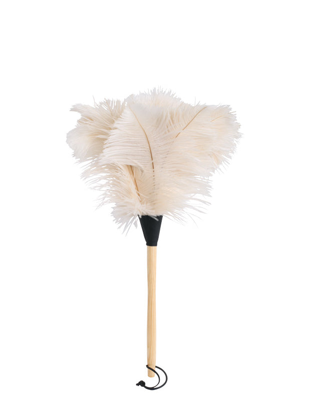 Ostrich feather duster, white (50 cm)