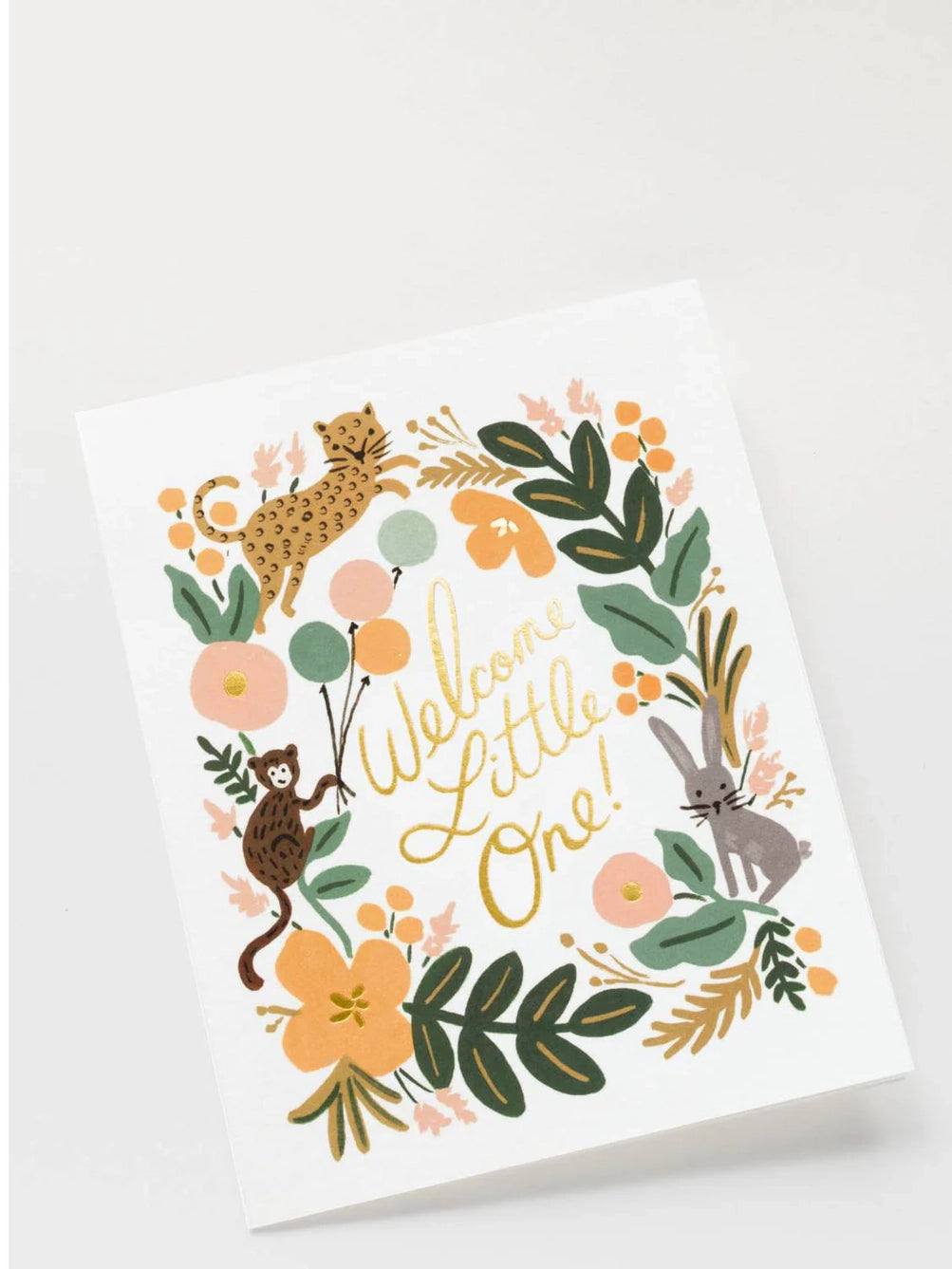 Menagerie baby card
