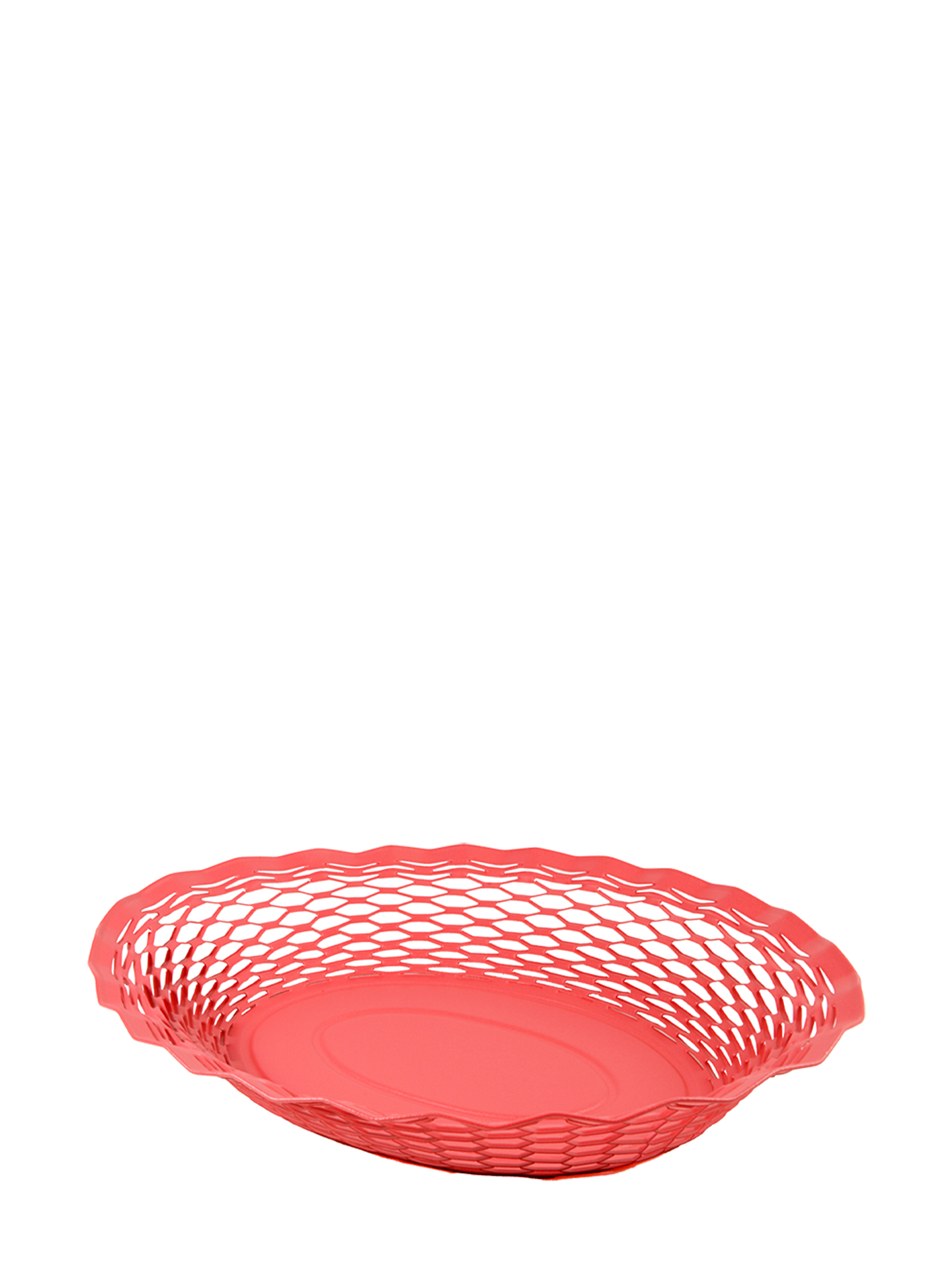Metal bread basket, Large oval, Fuchsia