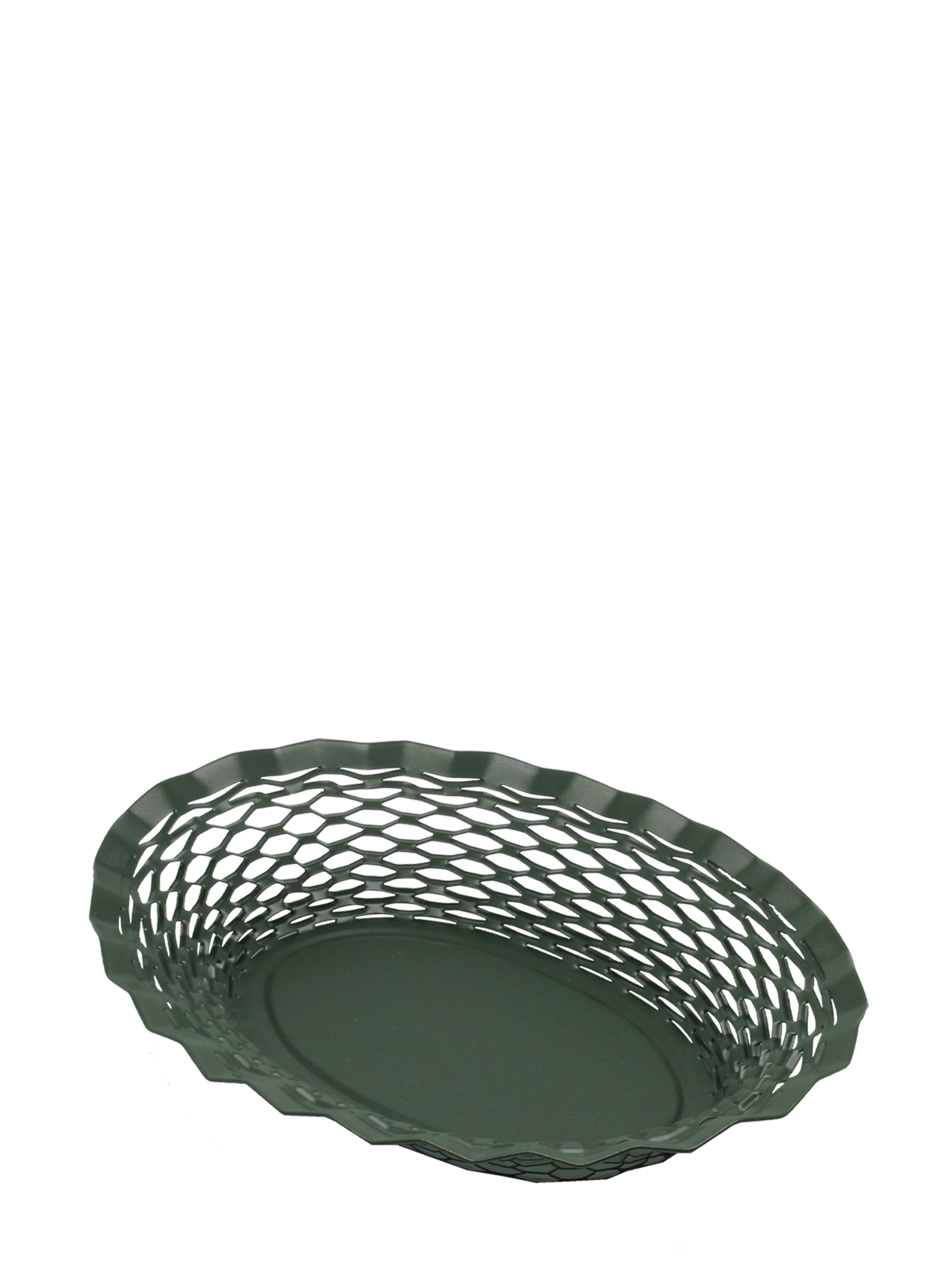 Pine green oval bread basket, small