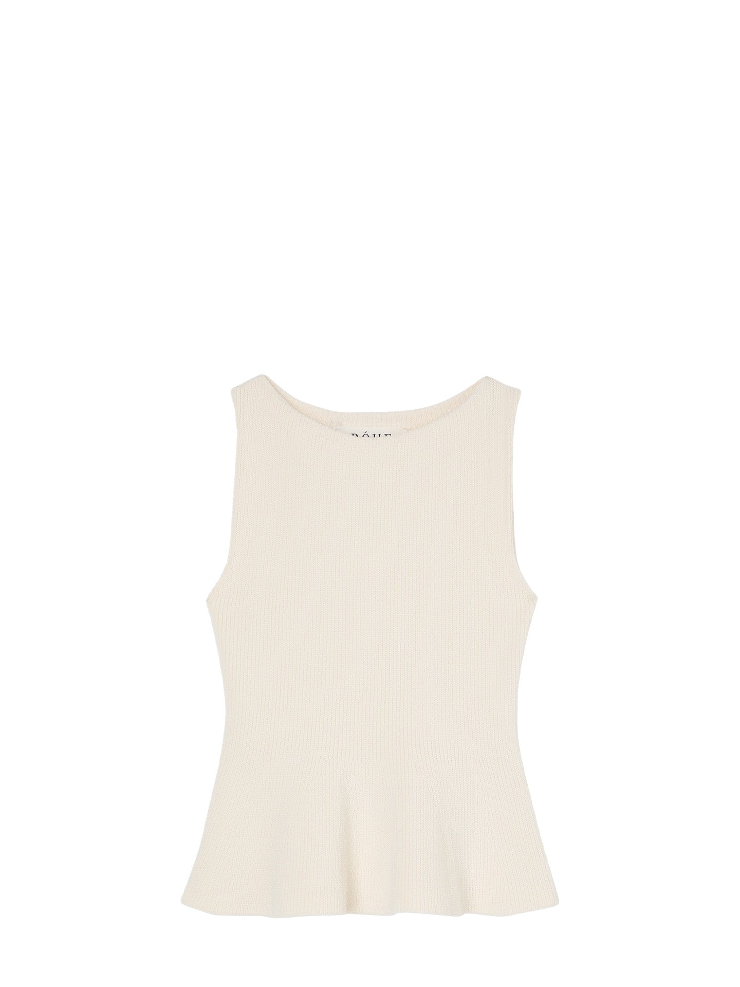 Beige tank top on a white background