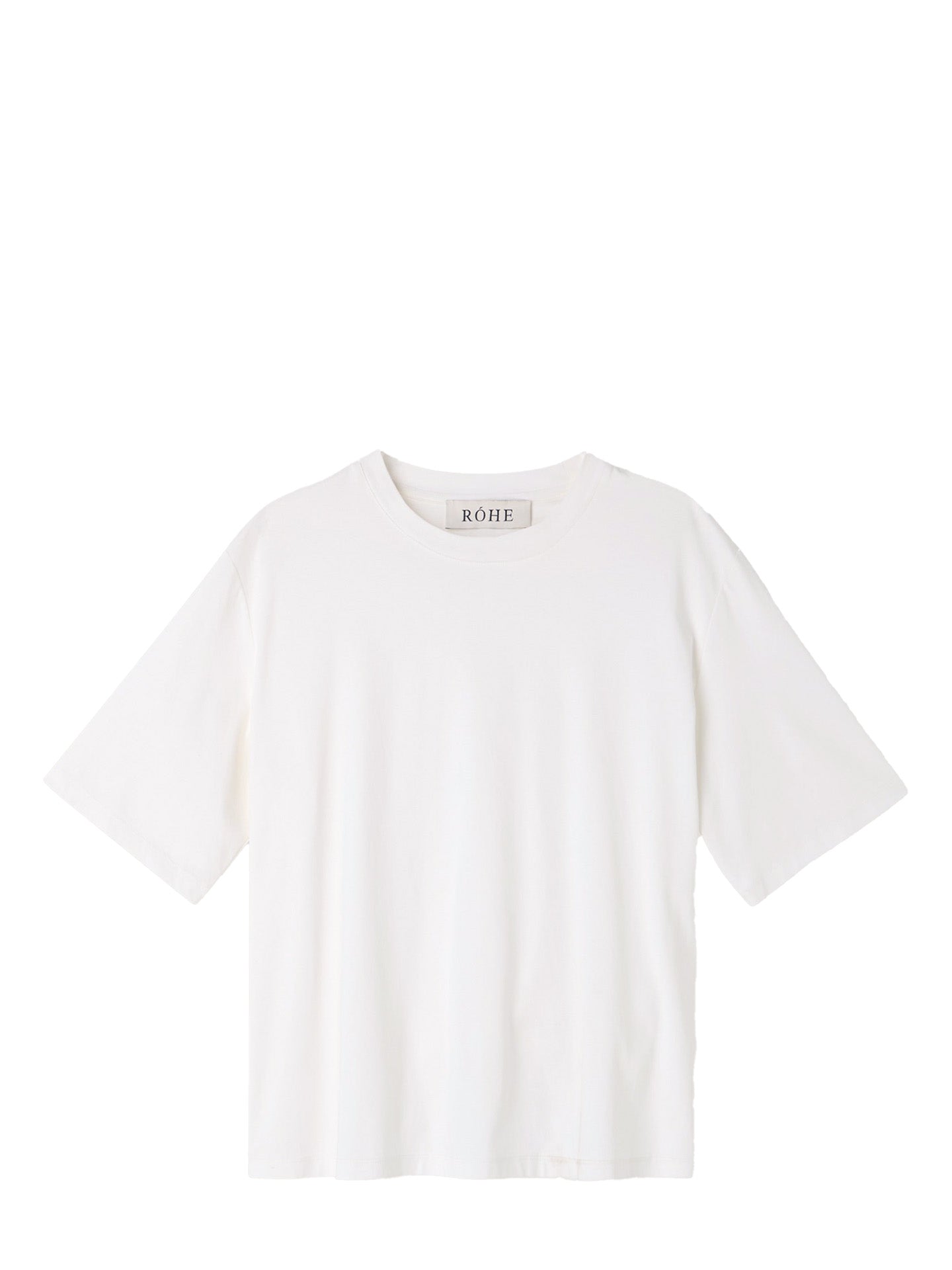 Oversized cotton silk t-shirt, off white