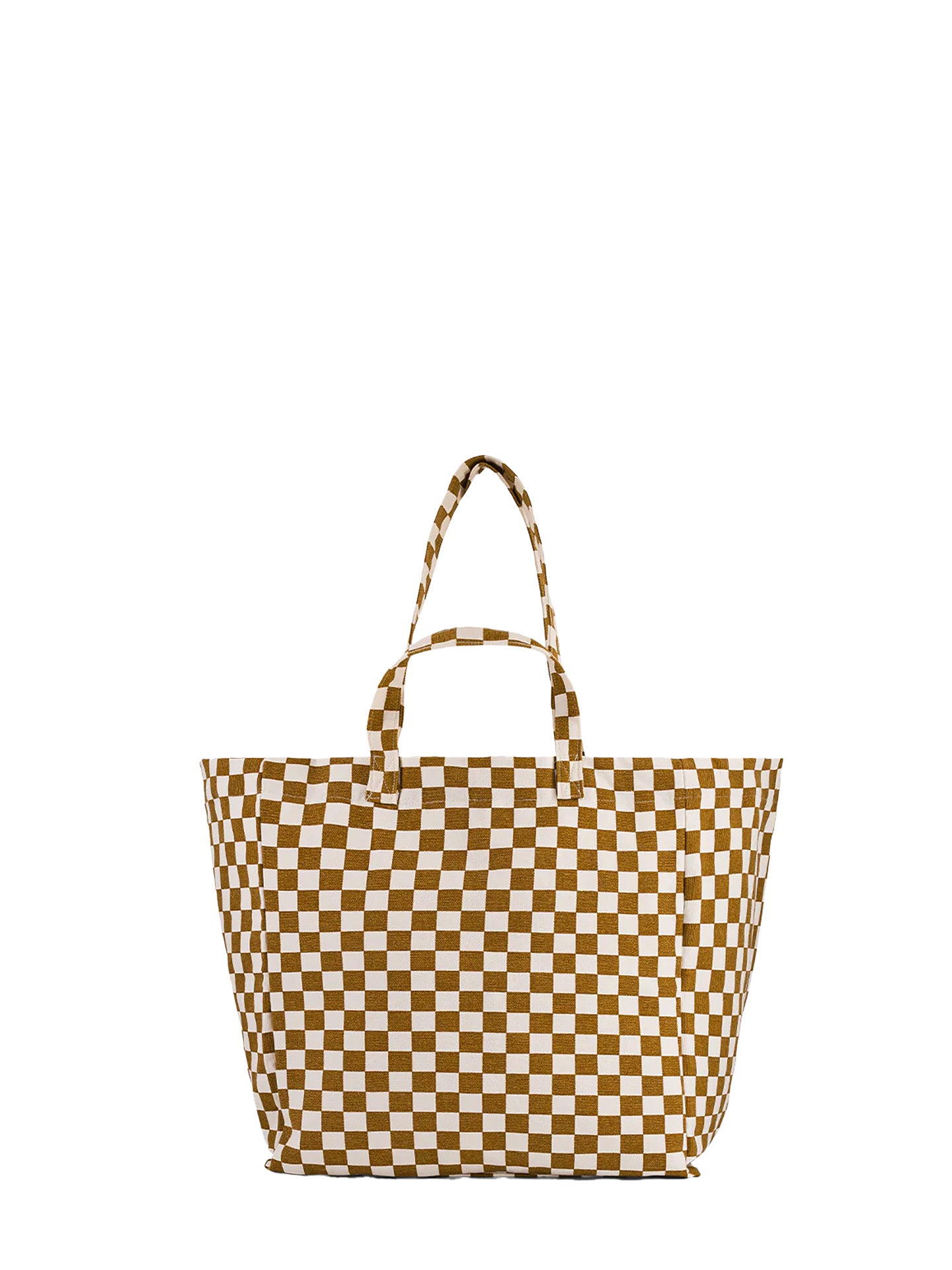 Elisa tote bag checks, ivory/caramel
