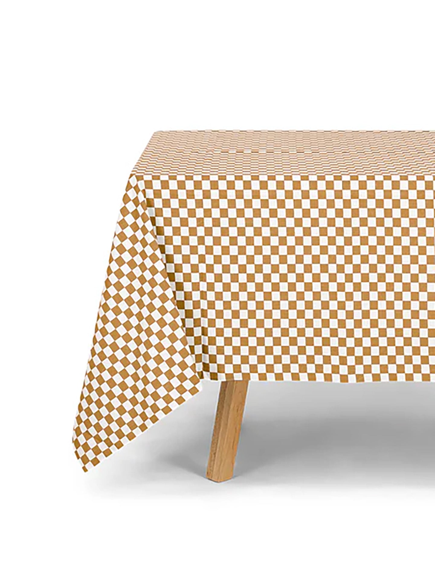 Tablecloth zoe checkerboard, caramel