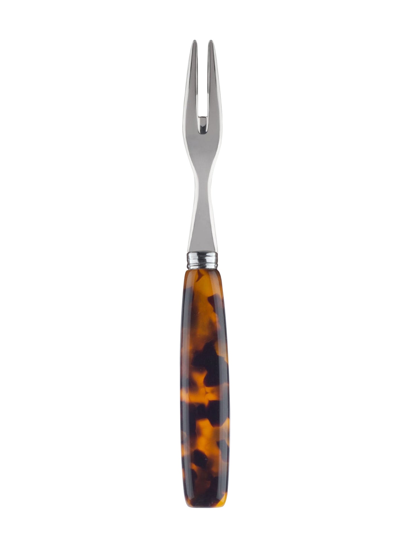 Djembe cocktail fork, faux tortoise
