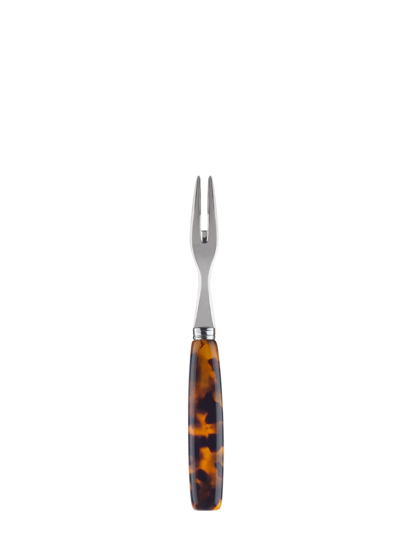 Djembe cocktail fork, faux tortoise