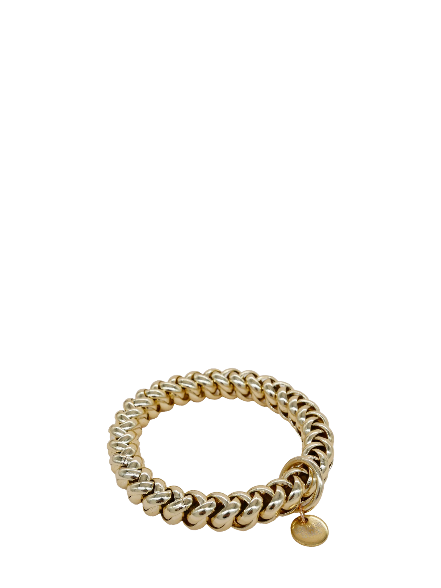 Bichou elastic chain hair tie bracelet, gold or silver