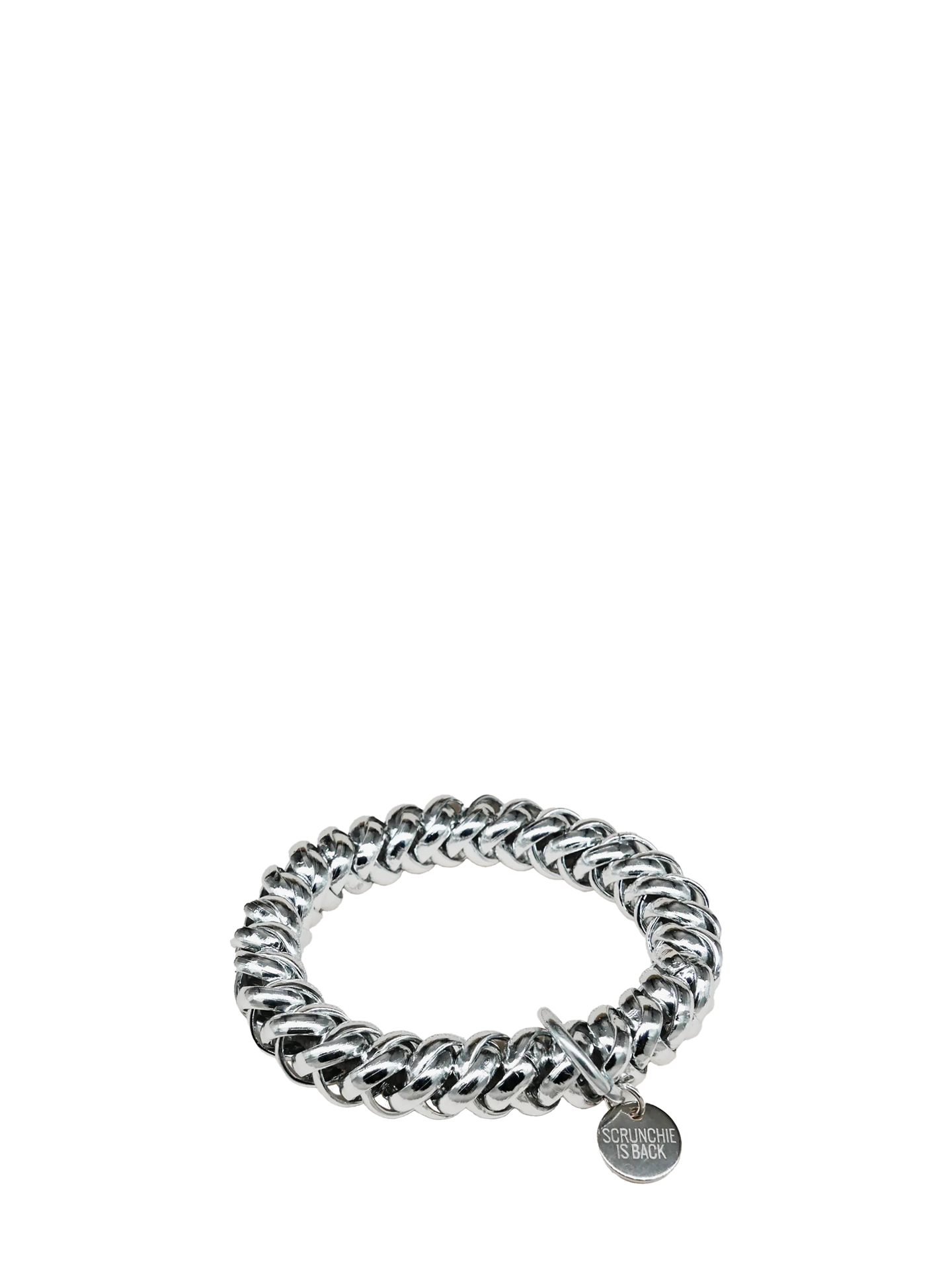 Bichou elastic chain hair tie bracelet, gold or silver