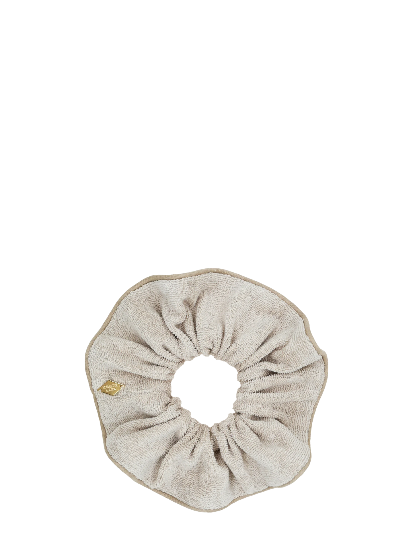 Beige Comfy Velour scrunchie