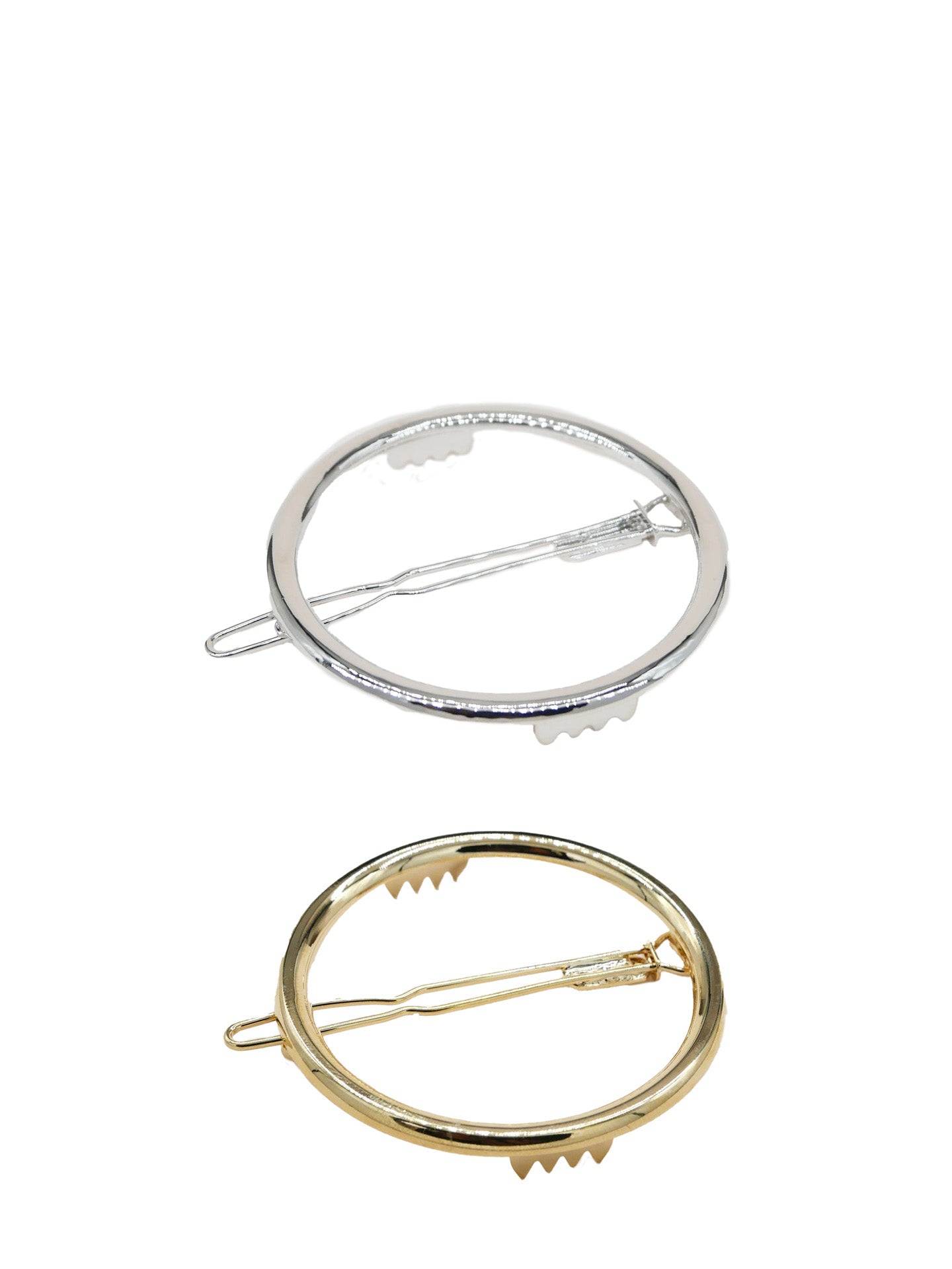 Alice round hair clip (5 cm), gold or silver