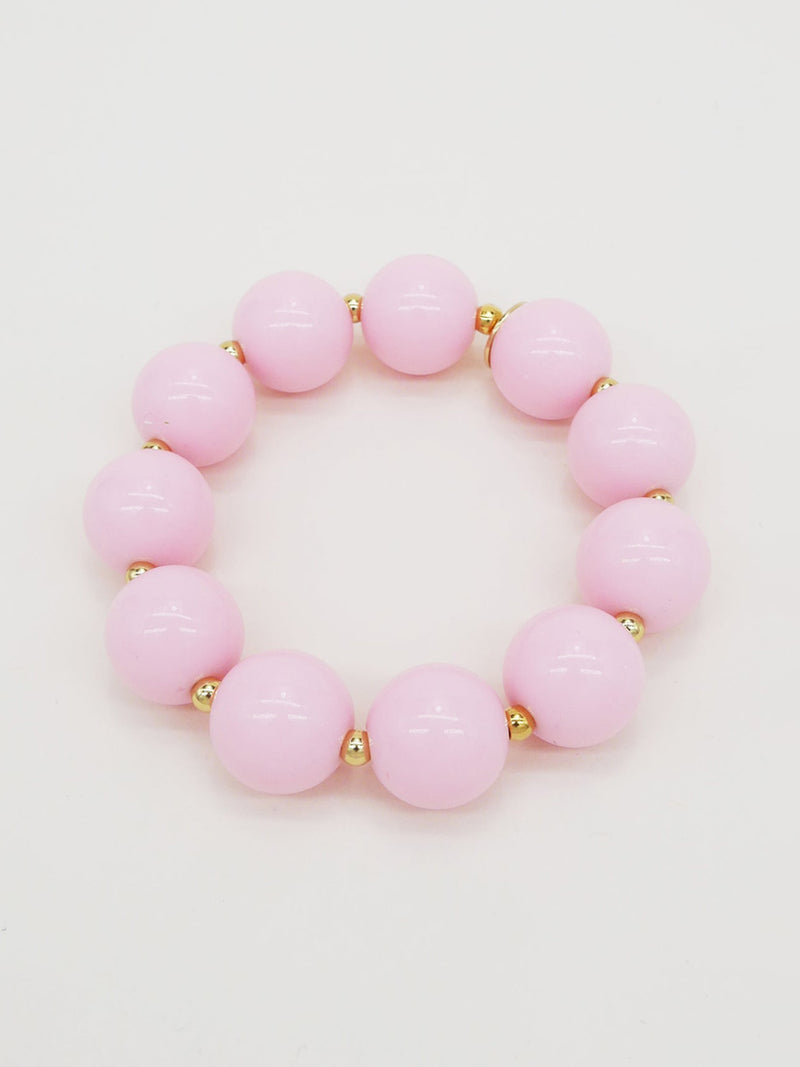 Round coloured pearl hair tie bracelets, 9 colours