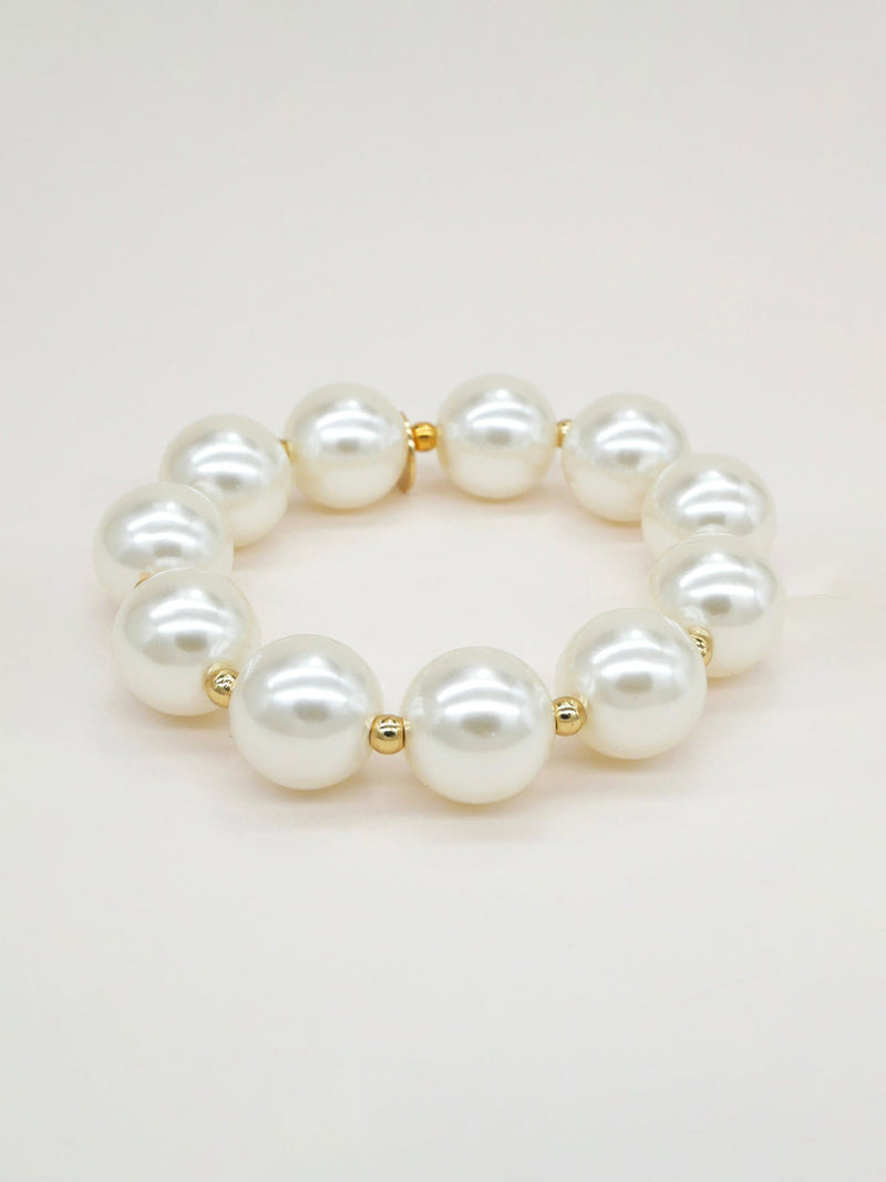 Round coloured pearl hair tie bracelets, 9 colours