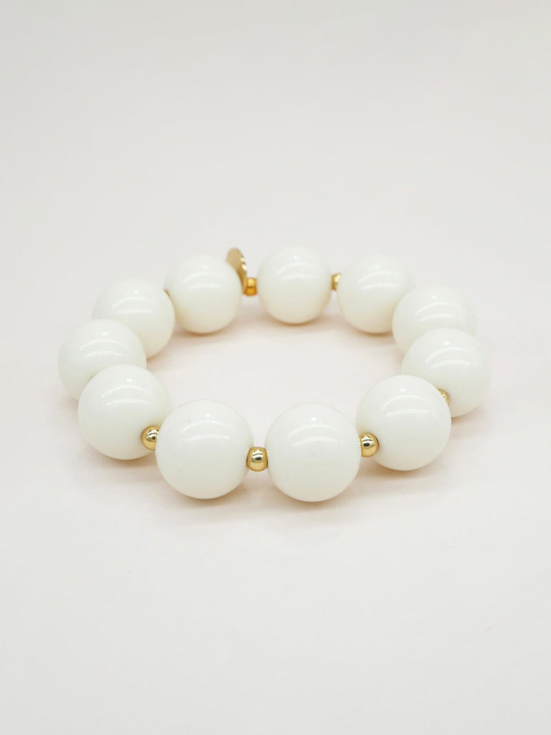 Round coloured pearl hair tie bracelets, 9 colours