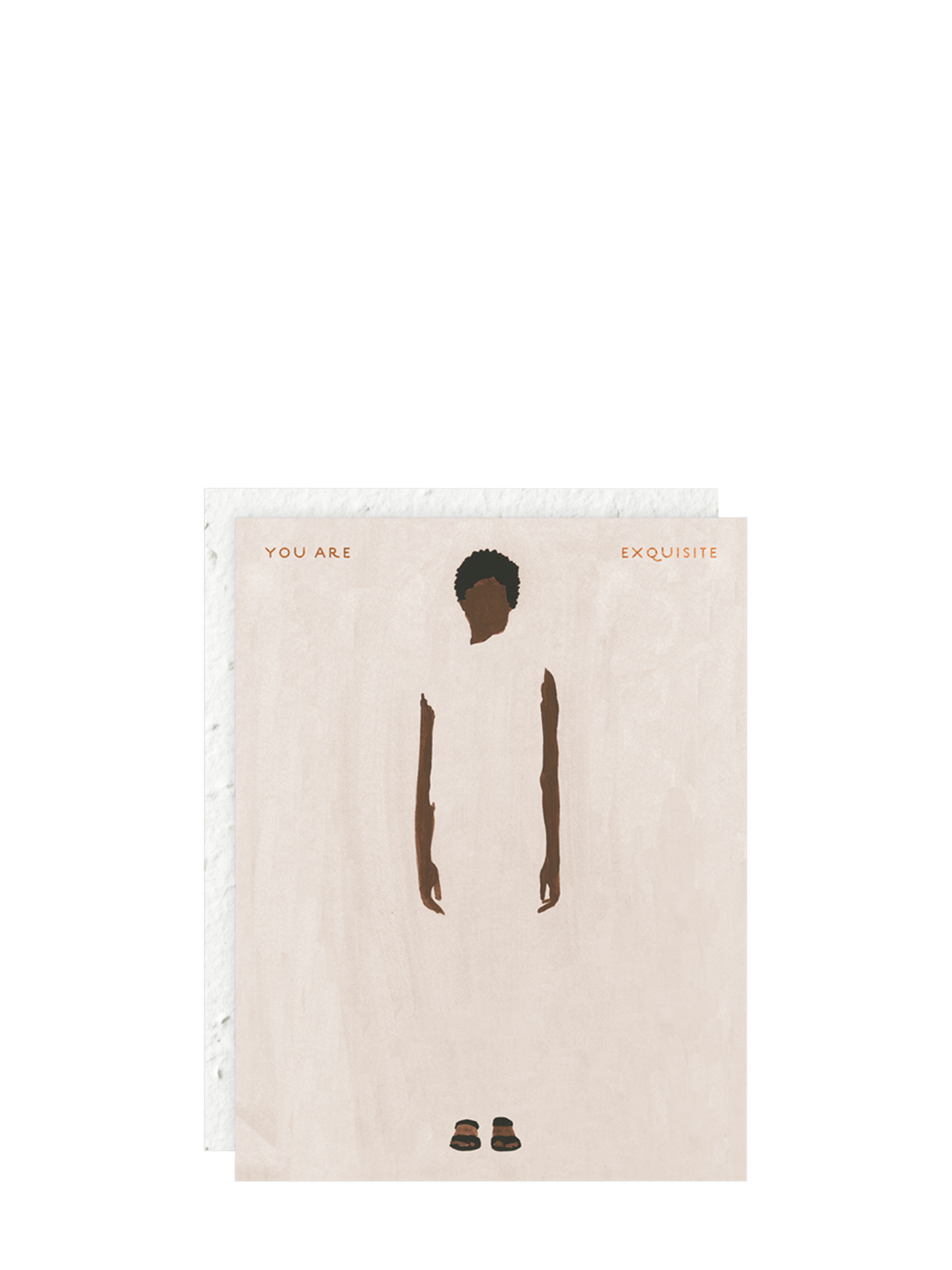 You are exquisite minimalistic love & friendship card (plantable envelope)