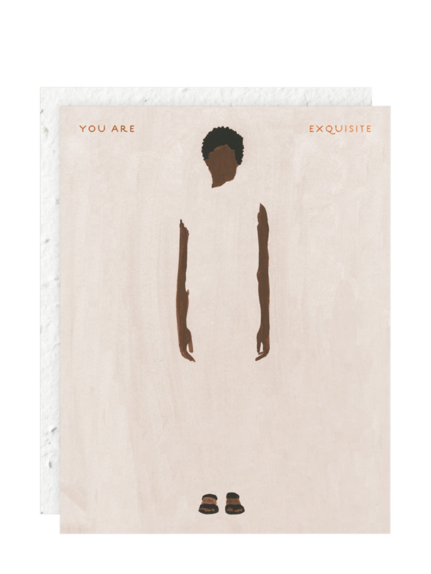 You are exquisite minimalistic love & friendship card (plantable envelope)