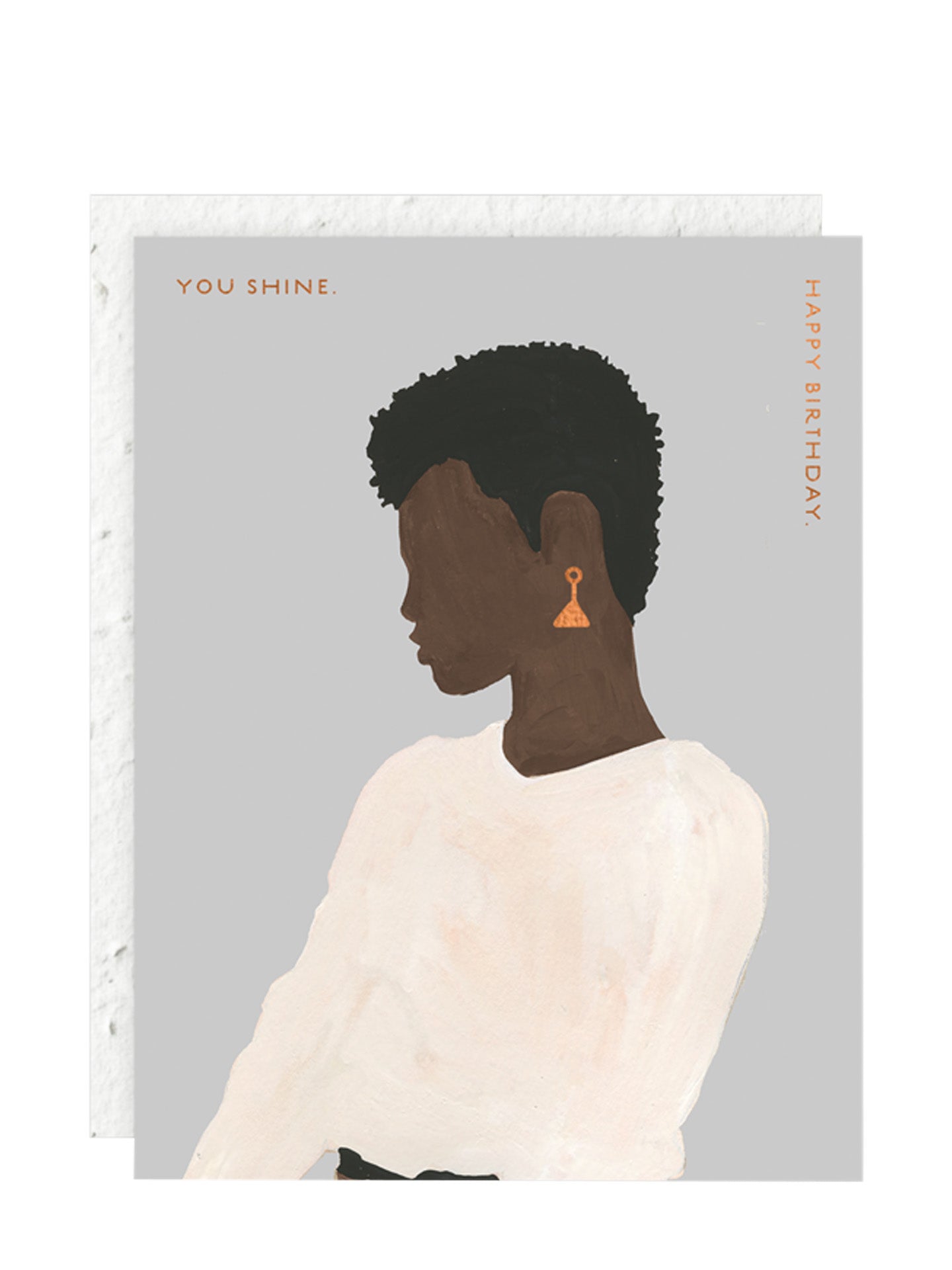 You shine silhouette birthday card (plantable envelope)