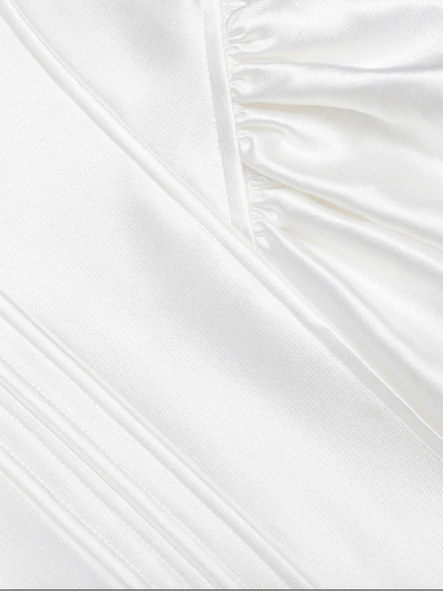 White taffeta flared mini dress