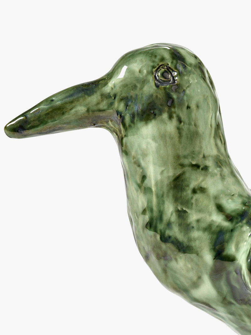 Cosas Lindas ceramic bird candle holder, green