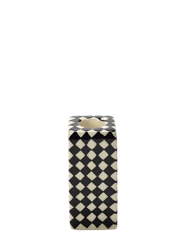 Candle holder N°1, black-white