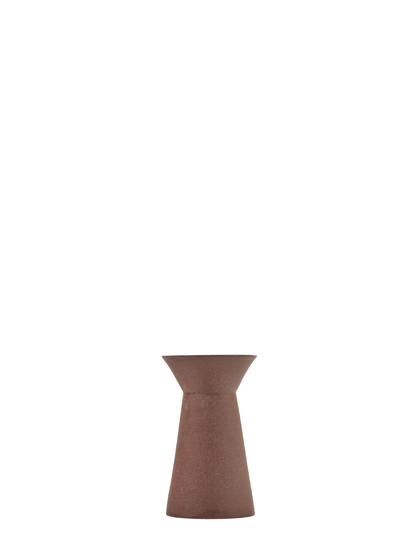 Ceramic Marie-Ann small candle holder, red/brown (16,5cm)