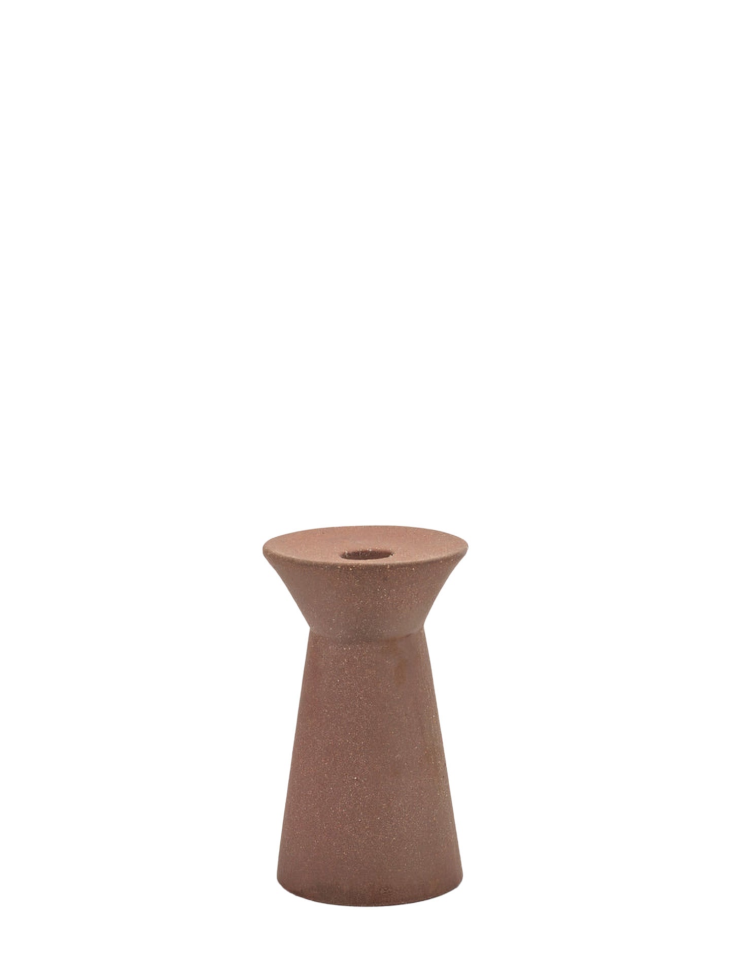 Ceramic Marie-Ann small candle holder, red/brown (16,5cm)