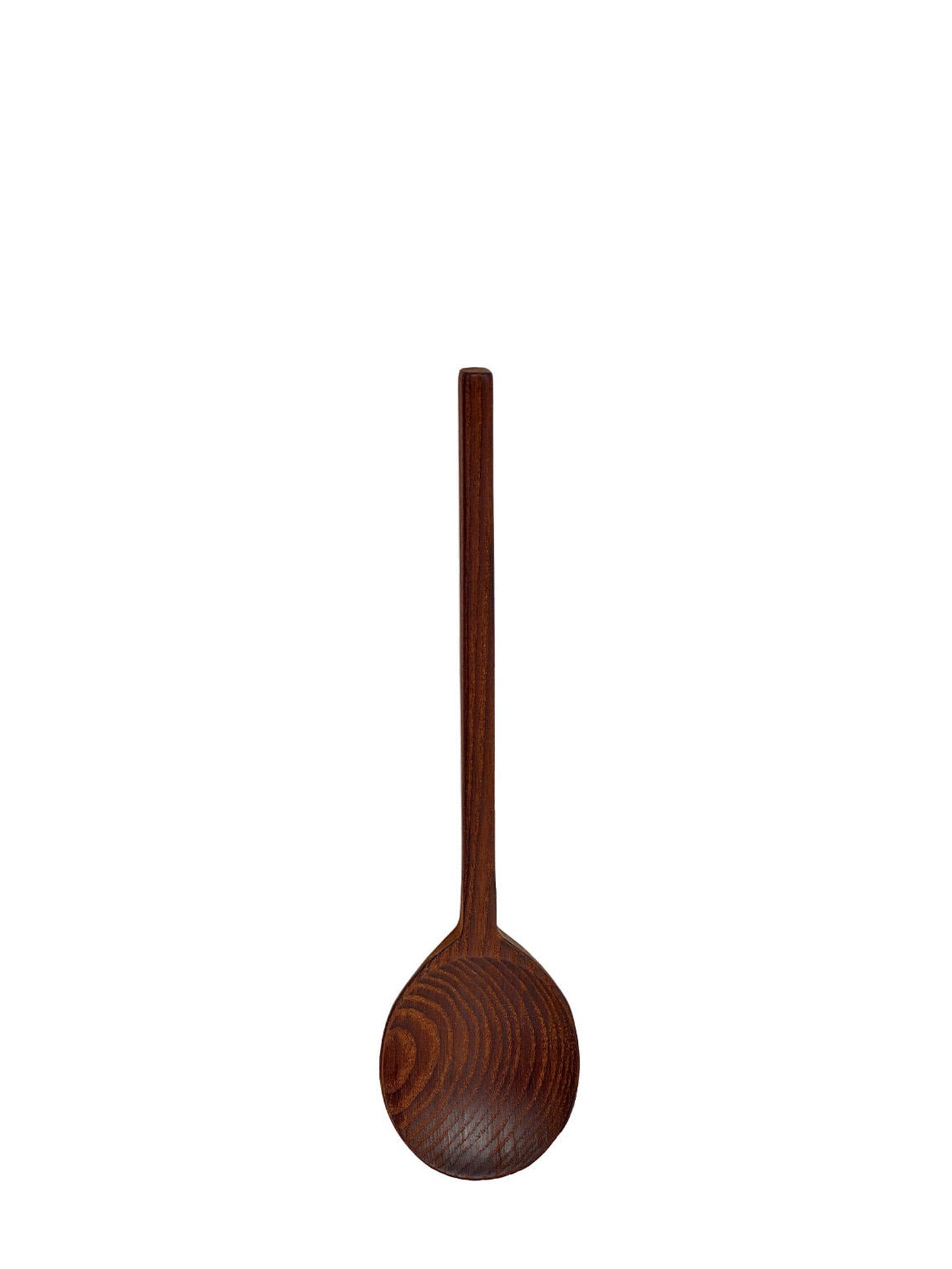 Wooden ladle on a white background