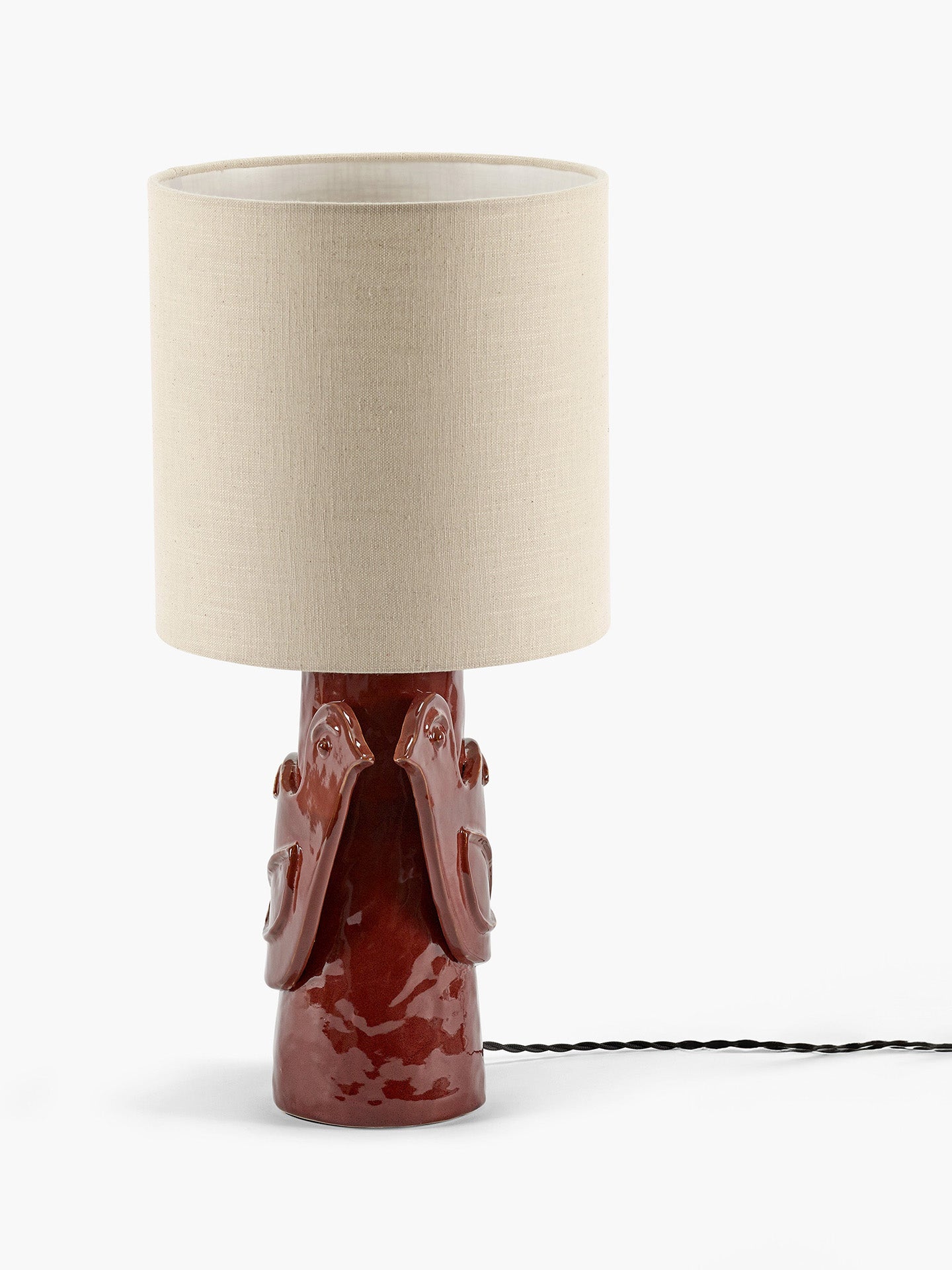 Paloma ceramic table lamp, red