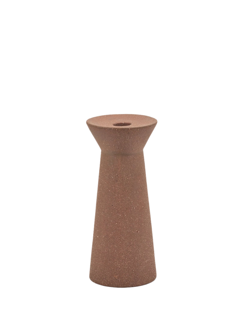 Marie-Ann Candle Holder L, red/brown (21,5cm)