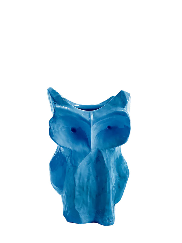 Owl vase, blue (30cm)