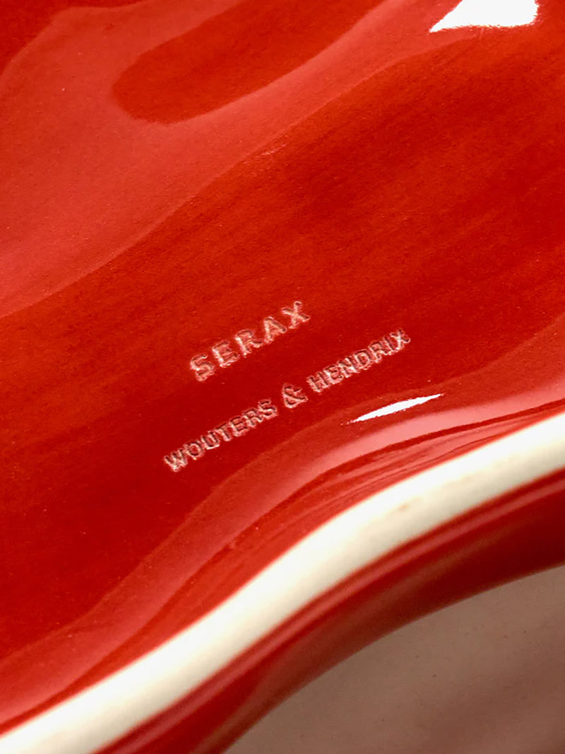 Lips serving dish, red & white (25,5cm)