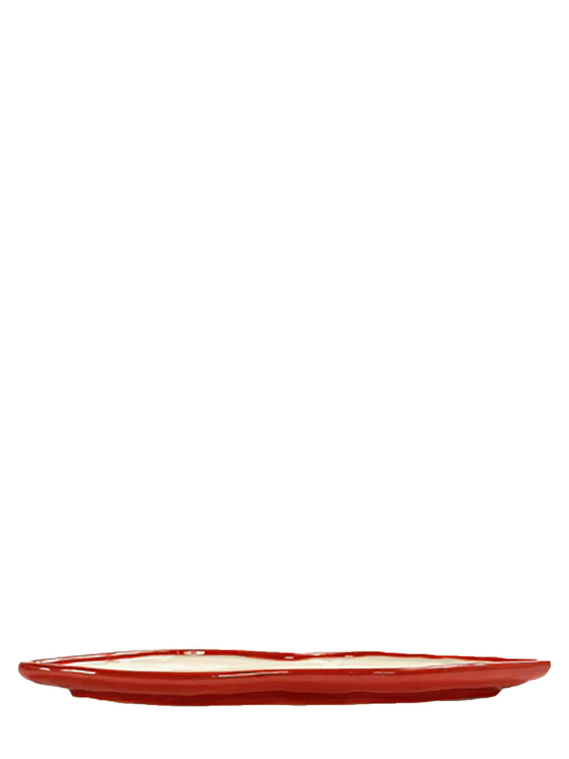 Lips serving dish, red & white (22cm)