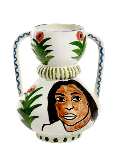 Mamey mix handle vase (40cm)