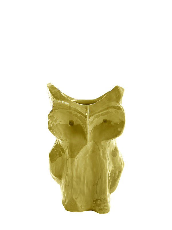 Owl vase, yellow (30cm)