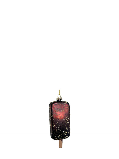 Chocolate ice cream on a stick glass ornament (14 cm)
