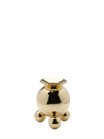 Ball small candlestick, brass