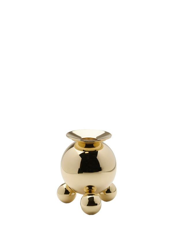 Ball small candlestick, brass