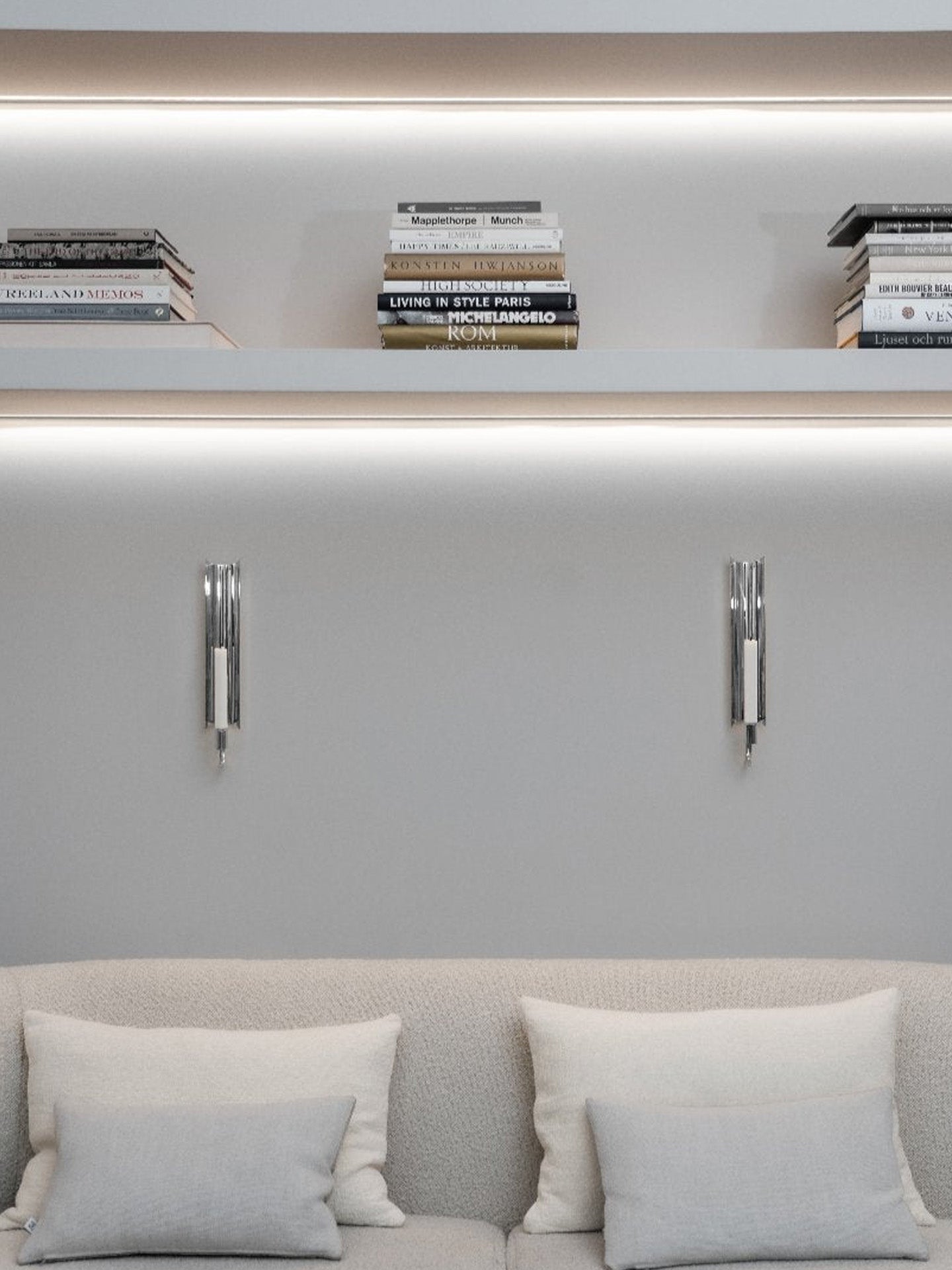 Reflex sconce, silver plated