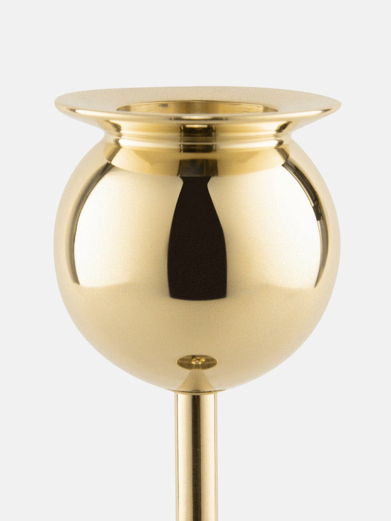 Tulip medium candlestick, brass