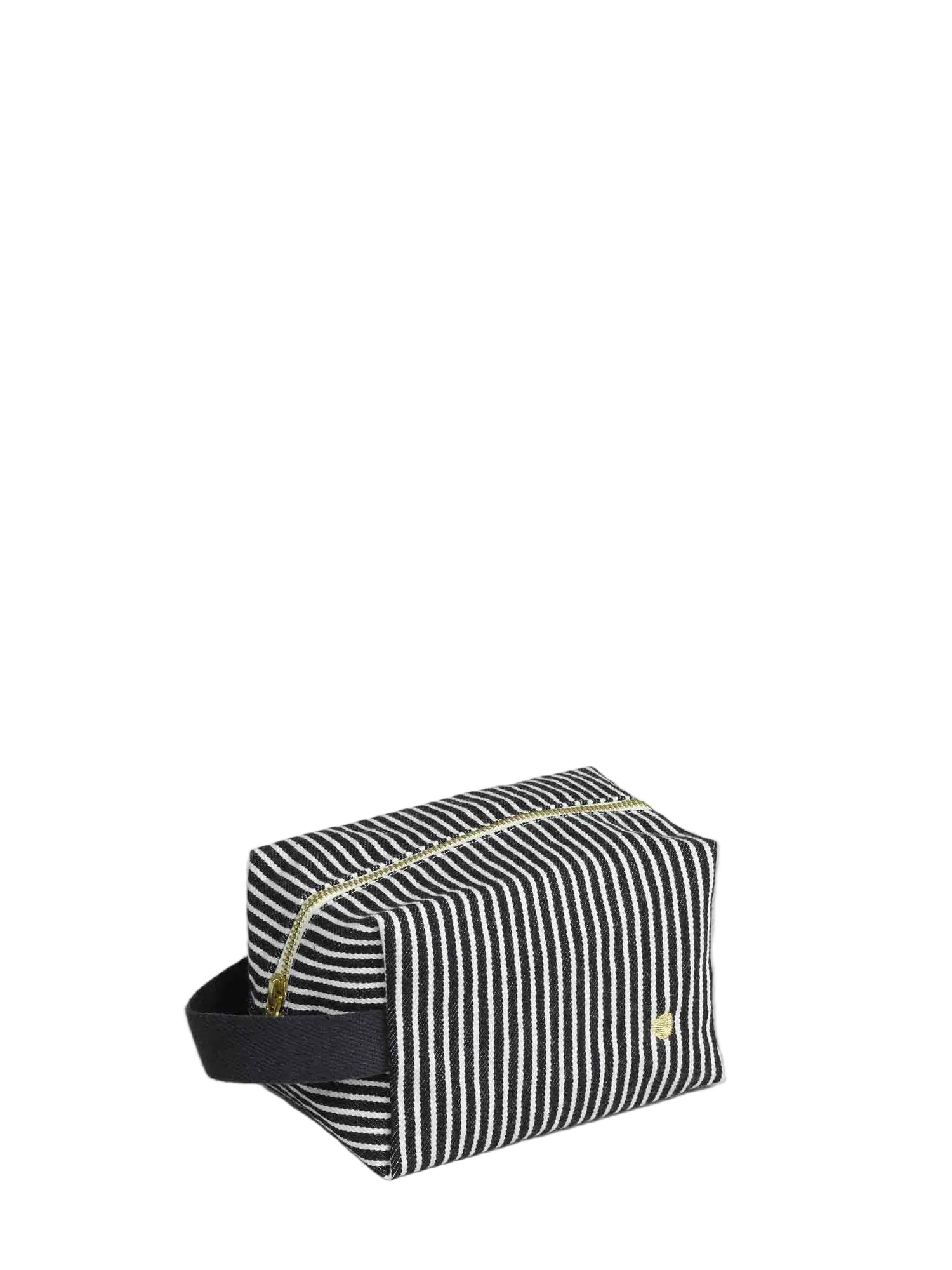Small Basile cube cosmetic pouch, stripe (10 × 16 × 10 cm)