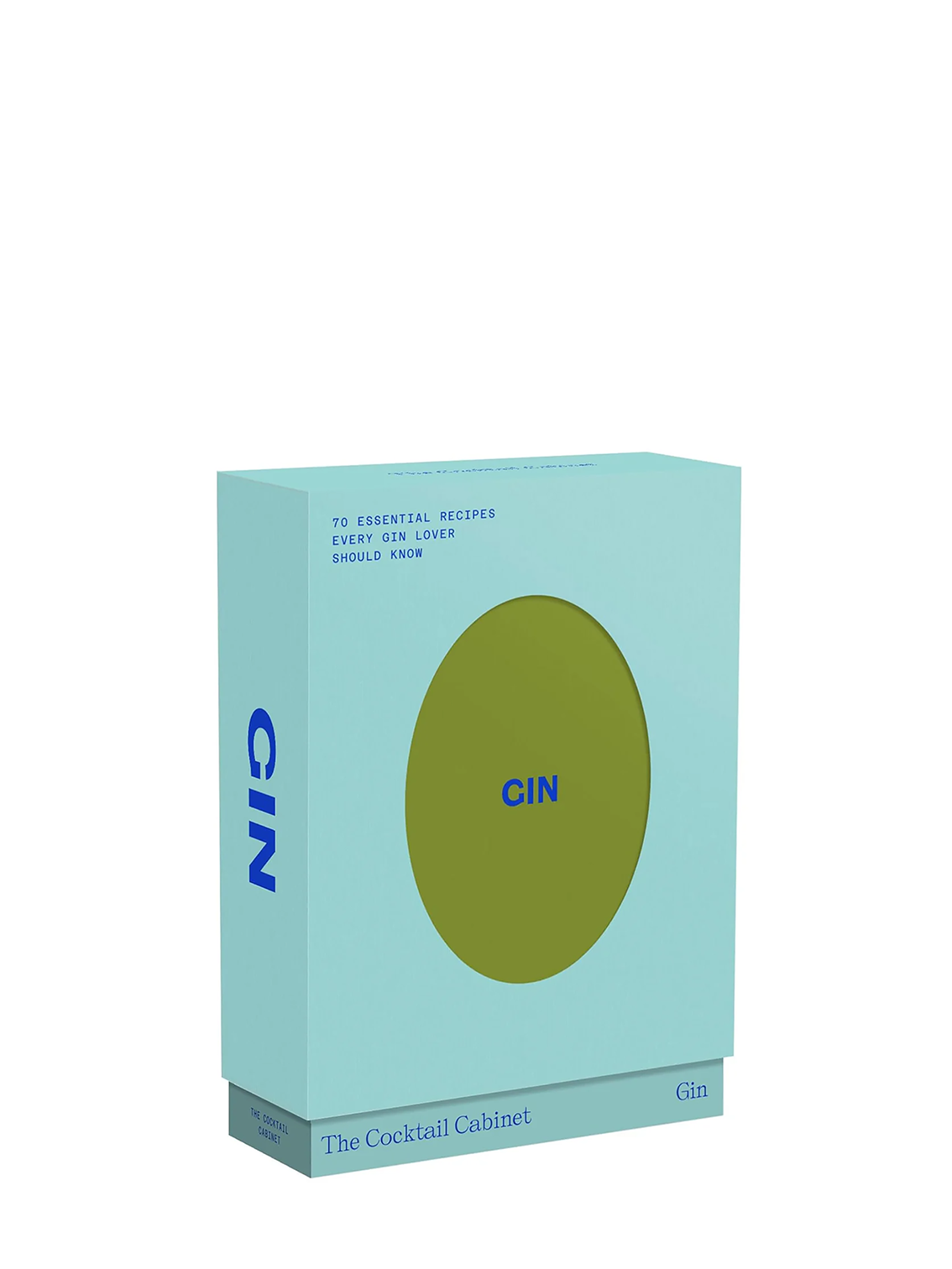 Light blue box with a green circle and 'GIN' text on a white background