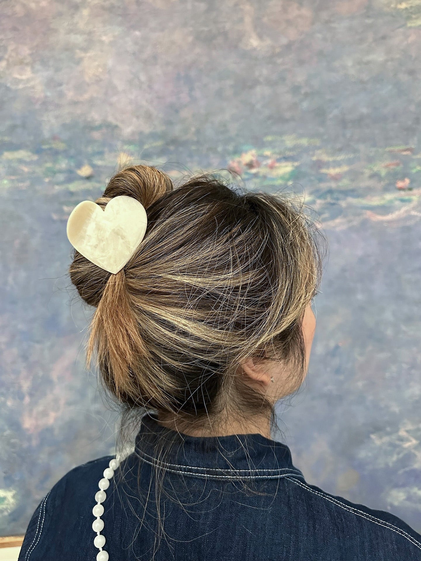 Heart Hair claw, pink, cream or multicolour