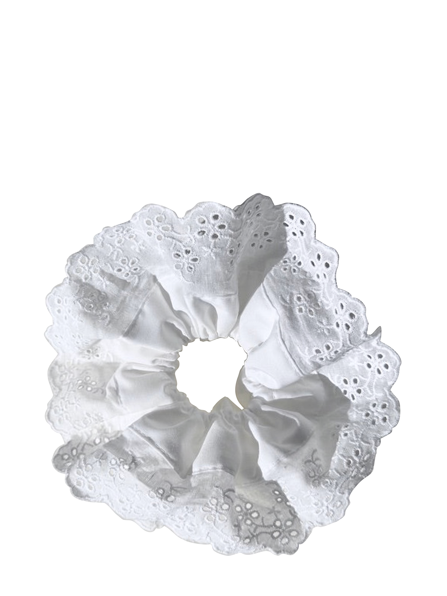 Broderie Anglaise Lace Scrunchie