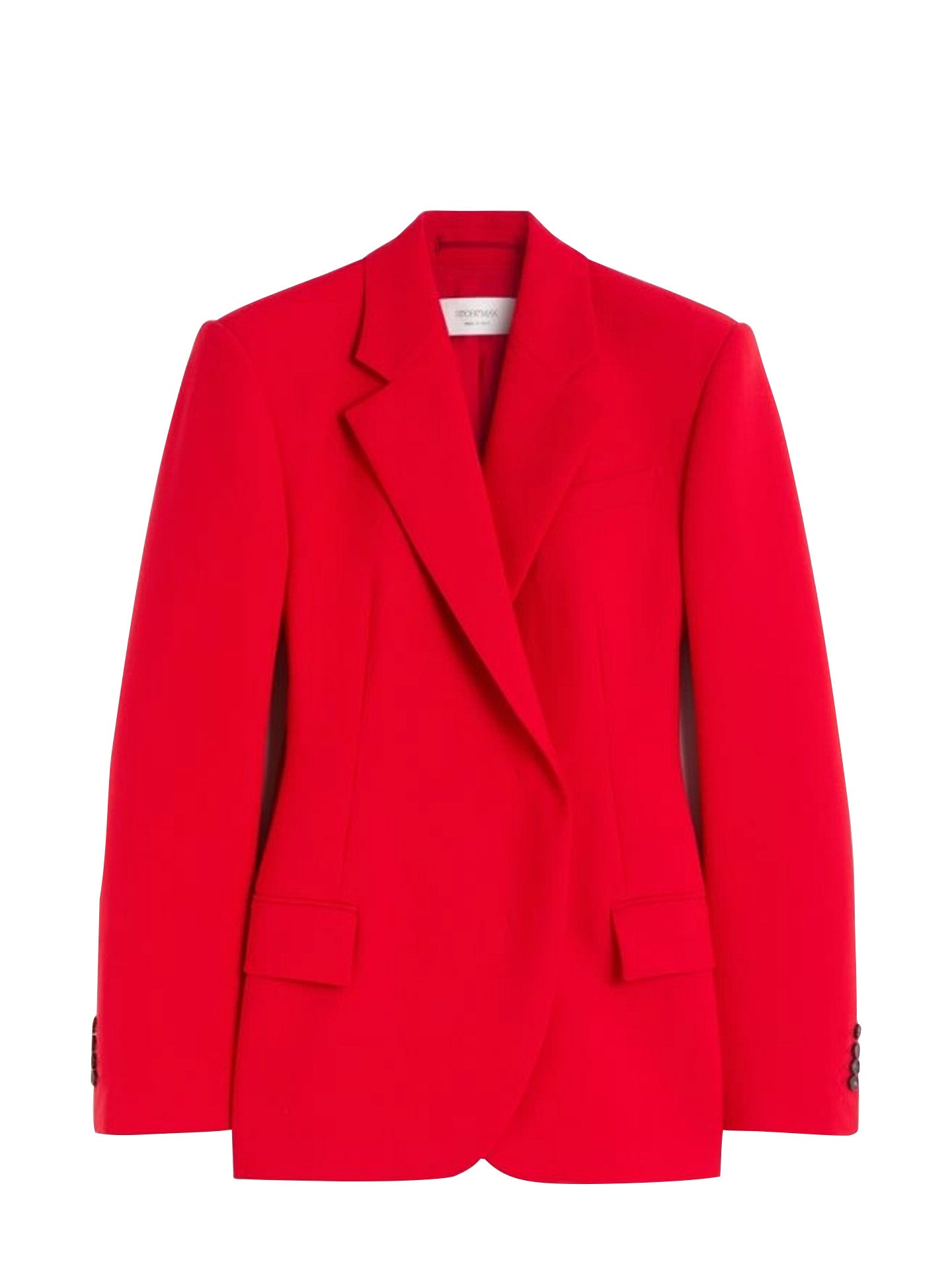 Stretch double-breasted hourglass blazer, red