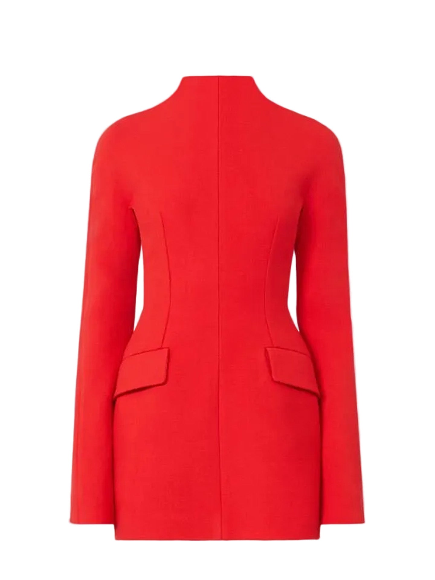 Tefrite contoured gabardine mini dress, red