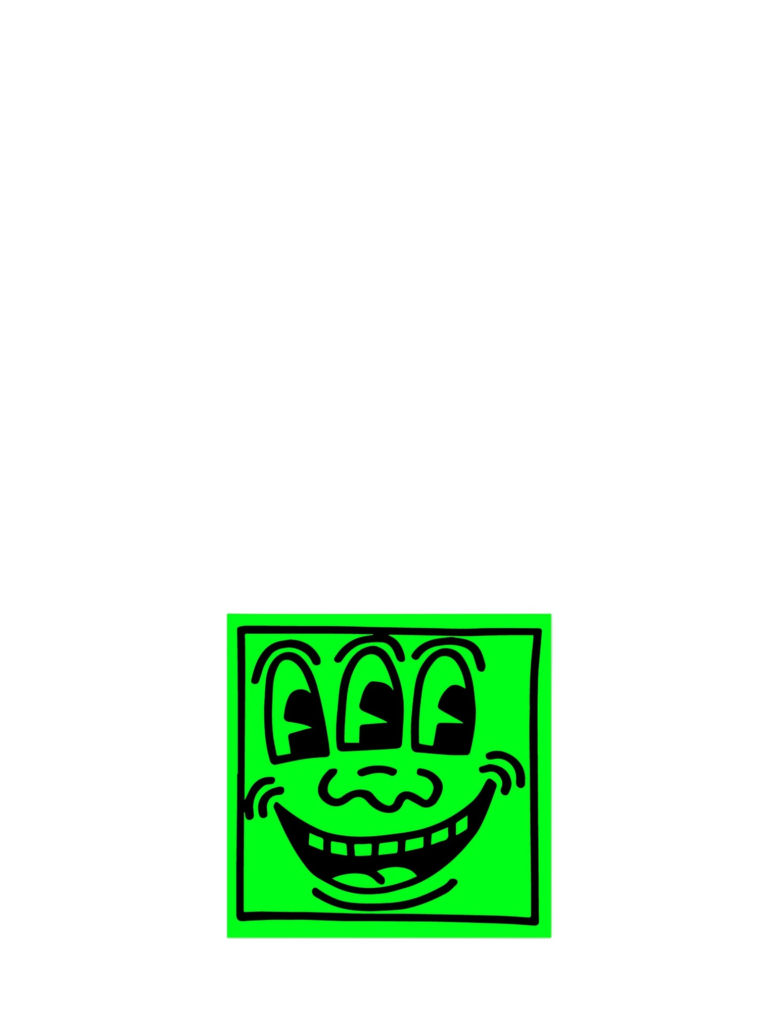 3-Eyed Face by Keith Haring die cut sticker