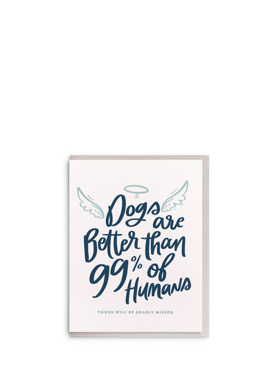 Dog halo pet sympathy card